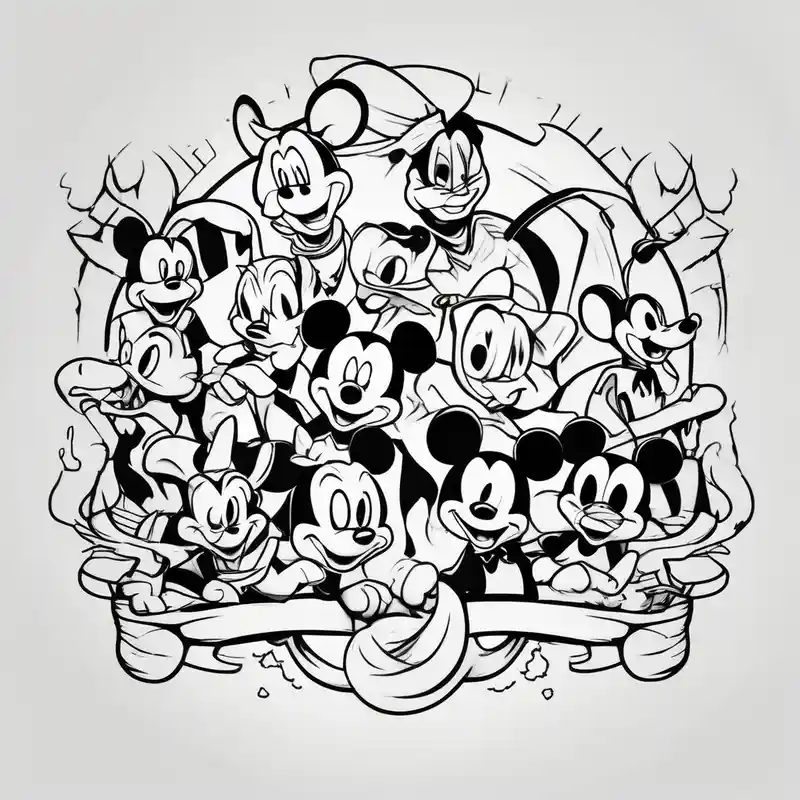 Disney charter aniamls sleeve tattoo floral sleeve tattoo